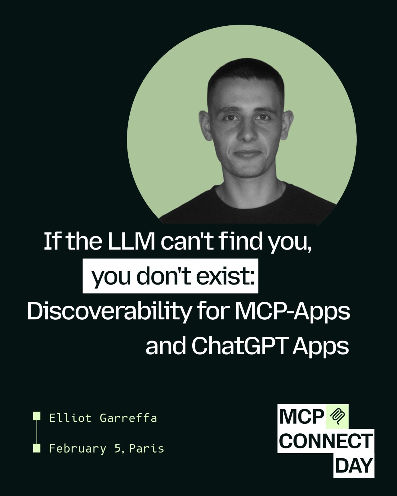 AgentDiscoverability.com is speaking at MCP Connect Day in Paris