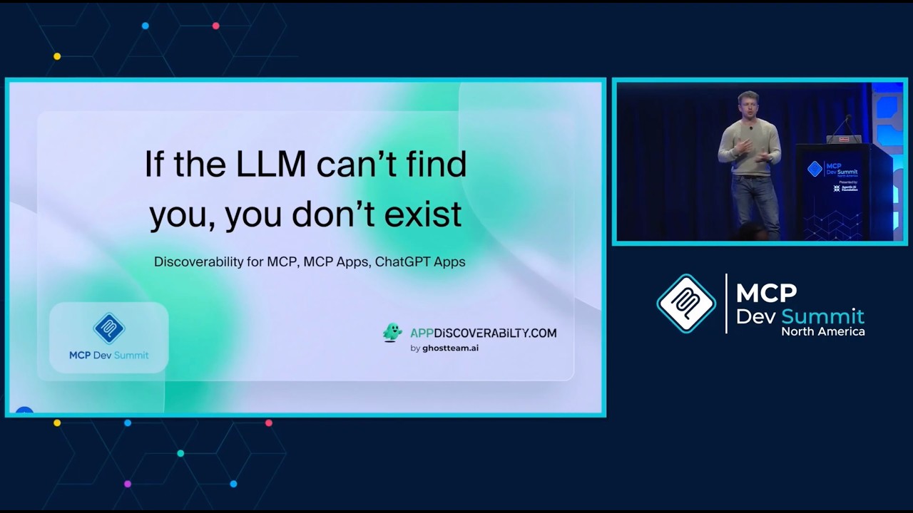 If the LLM can't find you, you don't exist talk thumbnail